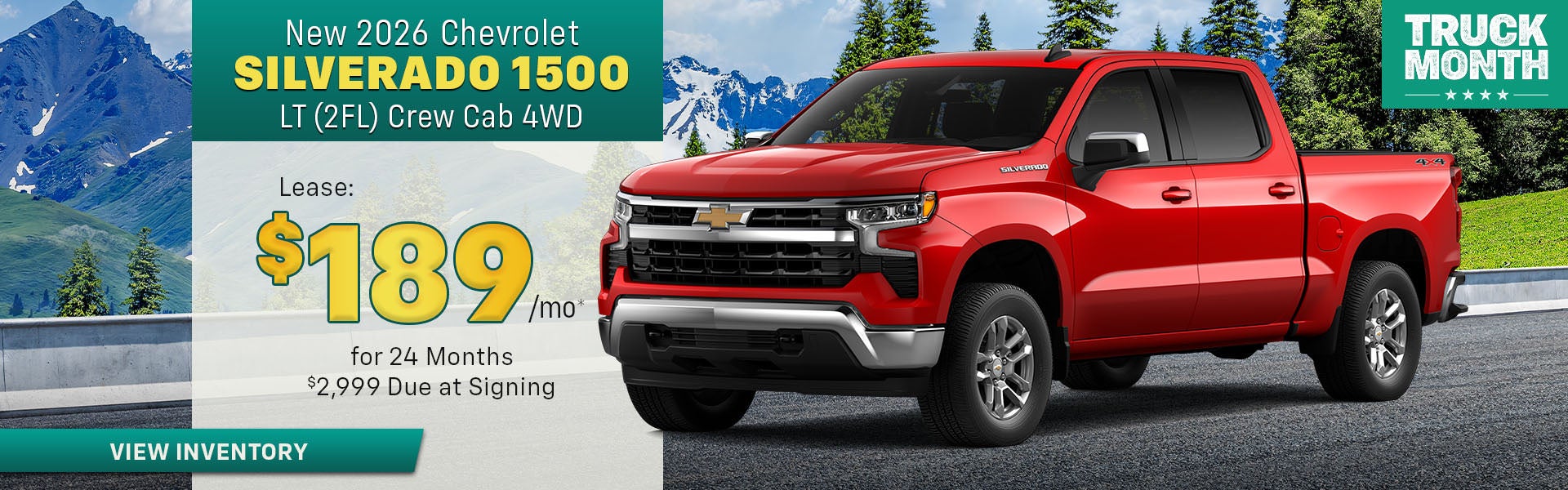 New 2026 Chevrolet Silverado 1500 LT (2FL) Crew Cab 4WD