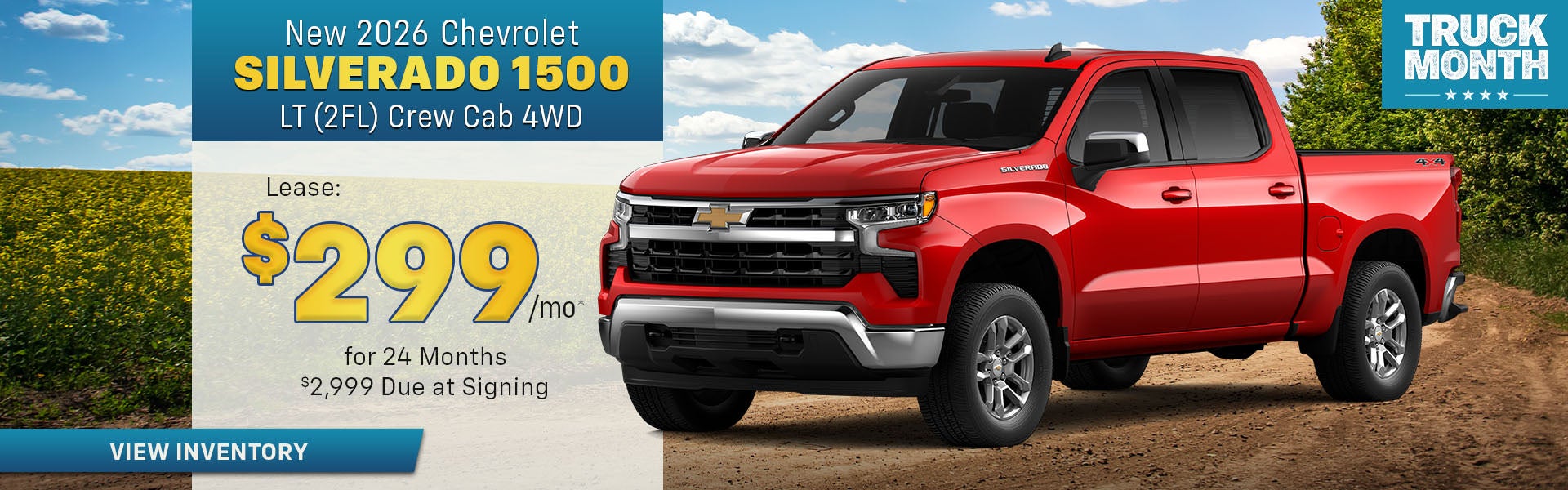 New 2026 Chevrolet Silverado 1500 LT (2FL) Crew Cab 4WD