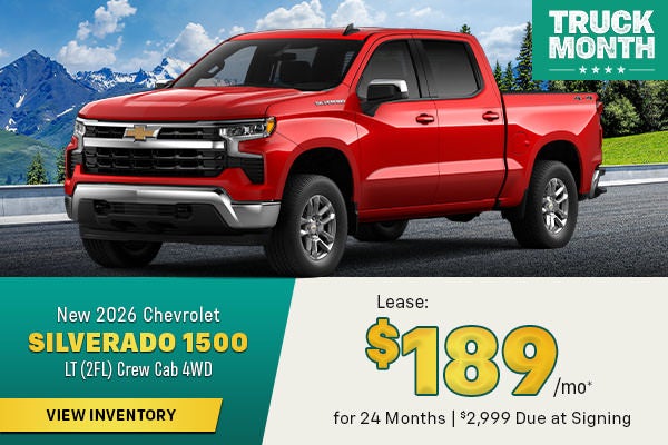 New 2026 Chevrolet Silverado 1500 LT (2FL) Crew Cab 4WD